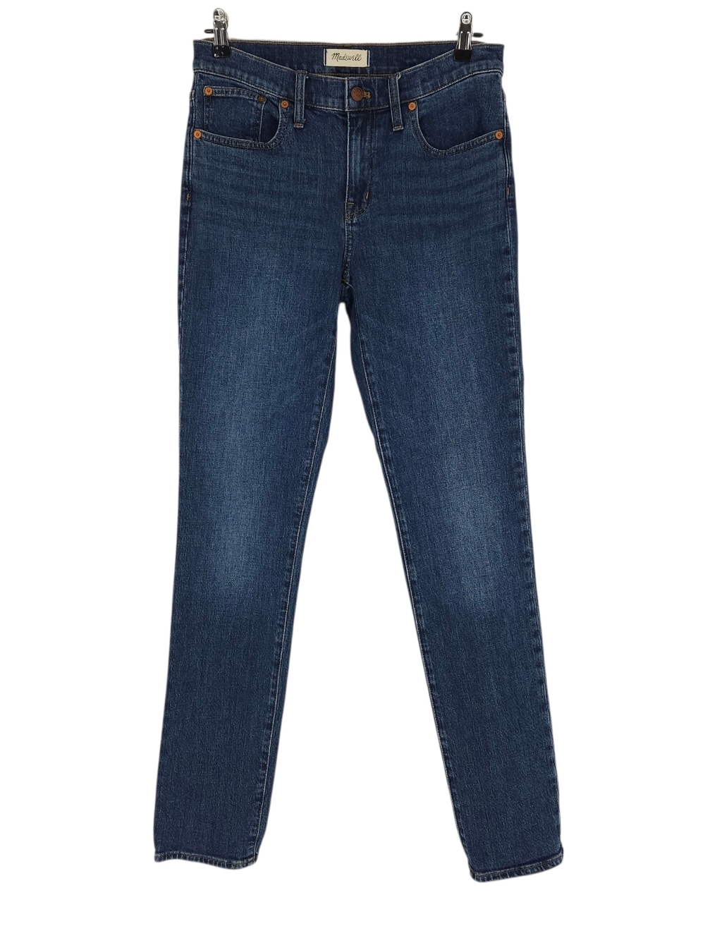 Madewell Straight Slim Boyjean Jeans Mid Rise Dark Wash Denim 26 Tall Long